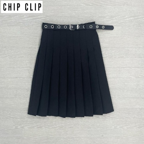 レディース　ベルト付プリーツスカート（CHIP CLIP×はる）