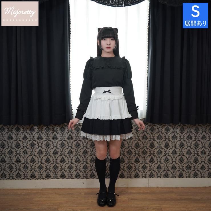 レディース【S～LL】 リボンプリーツスカート（majoretty×しらい 