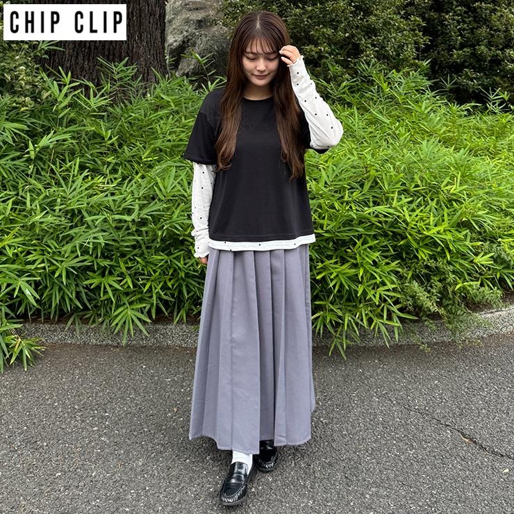 レディース ベルト付プリーツスカート（CHIP CLIP×mayu） | アベイル