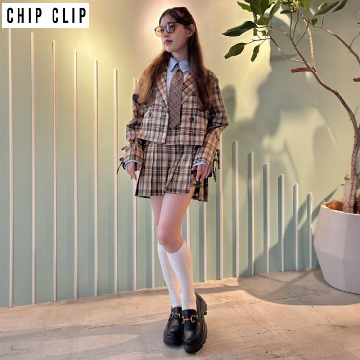 レディース チェック柄プリーツスカート（CHIP CLIP／LEDA・TikTok