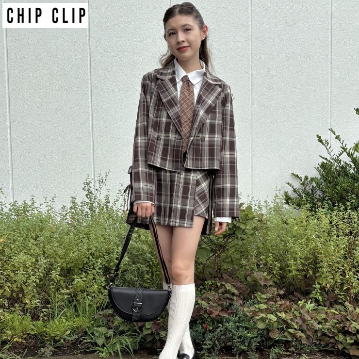 レディース チェック柄プリーツスカート（CHIP CLIP／LEDA・TikTok