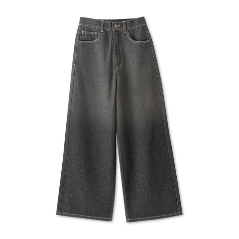 レディース【S～L】　羽プリントデニムパンツ（CHIP CLIP）