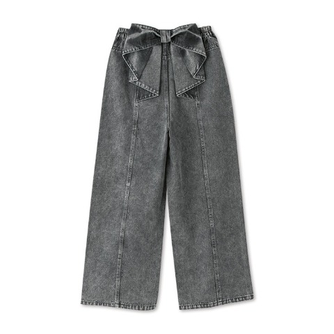 レディース【S～L】　バックリボンデニムパンツ（CHIP CLIP）