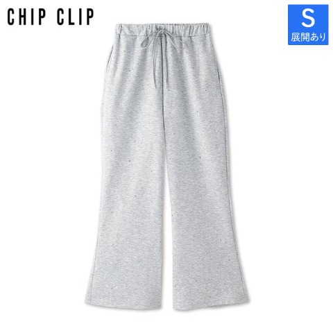 レディース【S～L】　ラインストーンパンツ（CHIP CLIP）