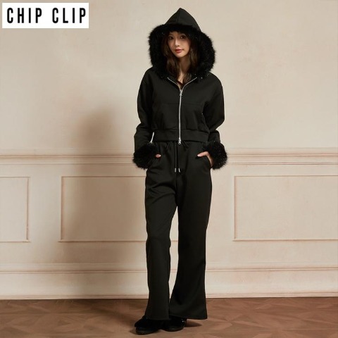 レディース　フレアパンツ（Kim Sua.×CHIP CLIP） ブラック 213