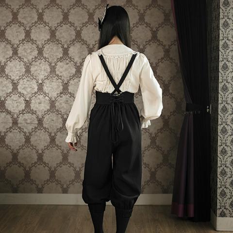 レディース【S～L】　サスペンダー付パンツ（Wonder Tea Party×CHIP CLIP）