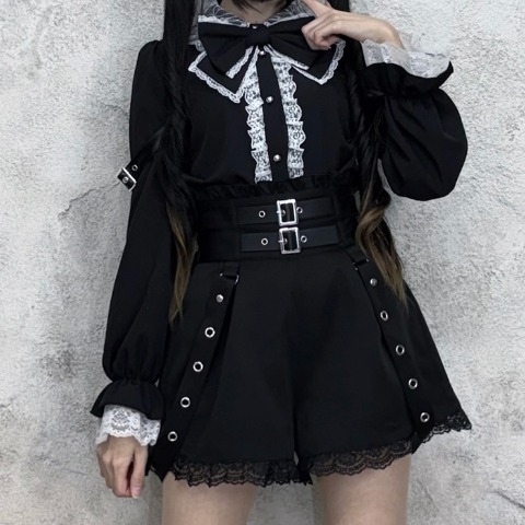 レディース【S～L】　ハーネス付ショートパンツ（えすちゃん×majoretty）