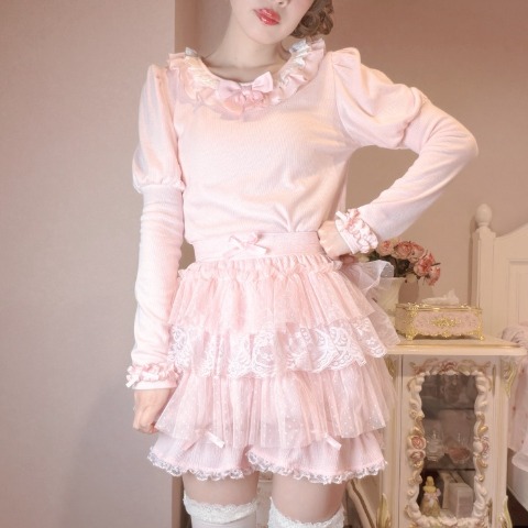 レディース【S～L】　ドロワーズ風ショートパンツ（まゆろん×majoretty）