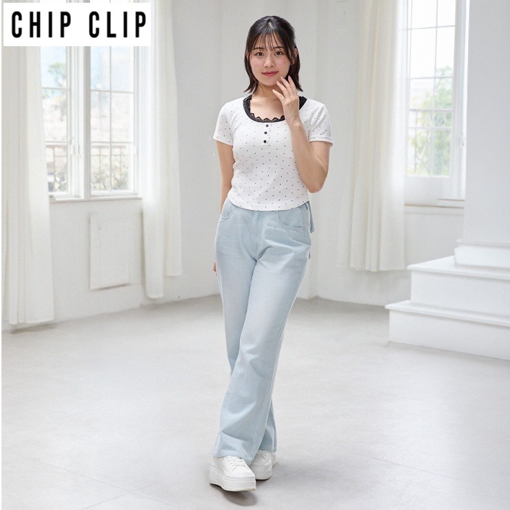 レディース バックリボンデニムパンツ（CHIP CLIP） | アベイル
