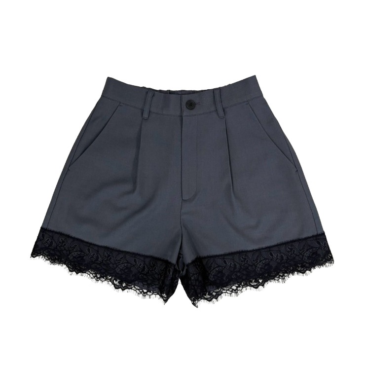 Litmus HerPraha キルティング×レース ショートパンツ 黒 完売品 レディース 裾レースショートパンツ（CHIP CLIP／LEDA・TikTok