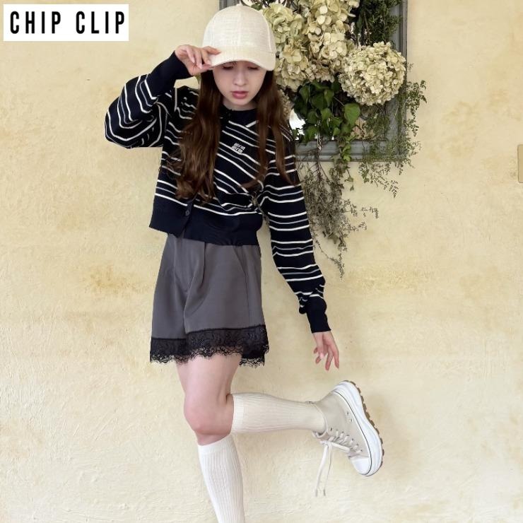 レディース 裾レースショートパンツ（CHIP CLIP／LEDA・TikTok
