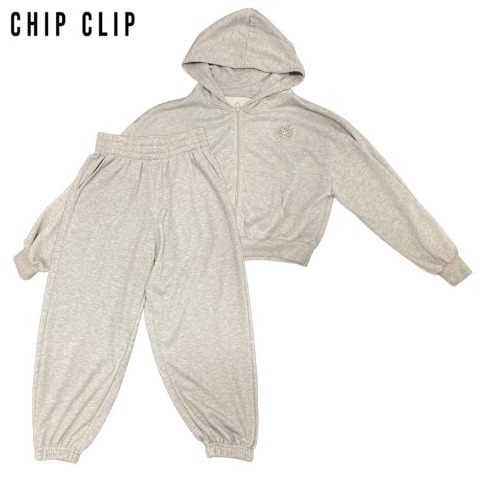 レディース　ラメジップパーカ＋パンツセット（CHIP CLIP）
