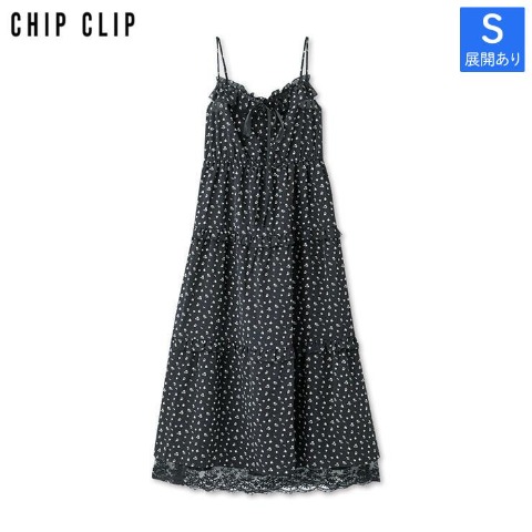 レディース　花柄ティアードワンピース（CHIP CLIP）