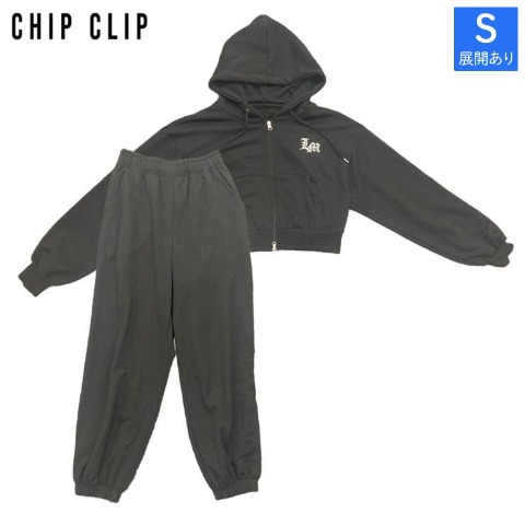 レディース　長袖ジップパーカ＋パンツセット（CHIP CLIP）