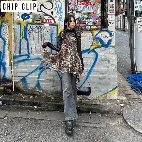 レディース　ヒョウ柄ワンピース（CHIP CLIP）