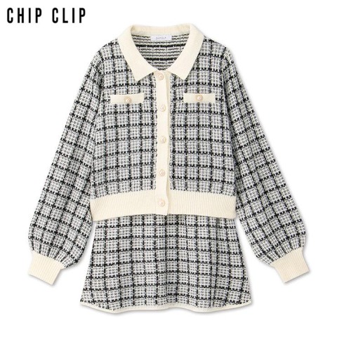 レディース　カーディガン+スカートセット（CHIP CLIP）