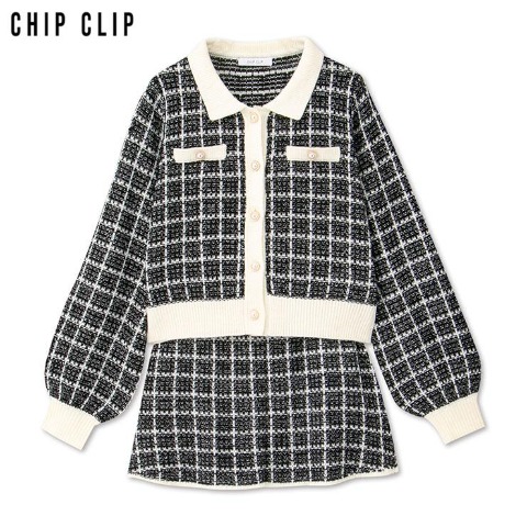 レディース　カーディガン+スカートセット（CHIP CLIP）