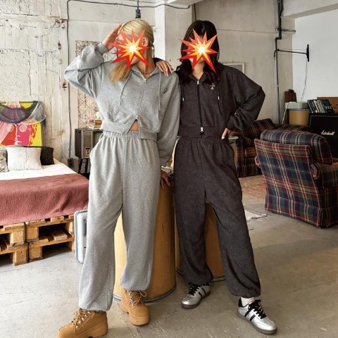 レディース　ジップパーカ+パンツ（CHIP CLIP・TikTok）