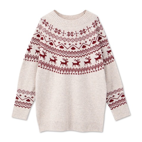 レディース　ノルディックニットワンピース（CHIP CLIP）