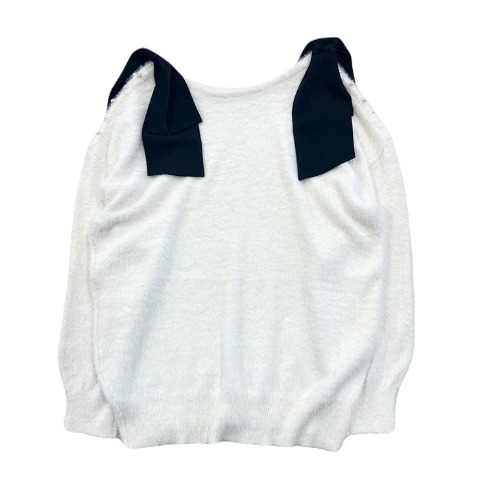 レディース　肩リボンニットワンピース（CHIP CLIP）