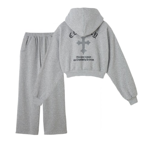 レディース【S～L】　ジップパーカ+パンツ（CHIP CLIP）