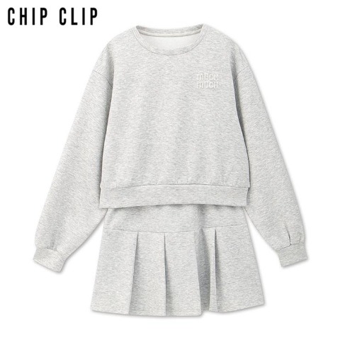 レディース　プルオーバー+プリーツスカートセット（CHIP CLIP）
