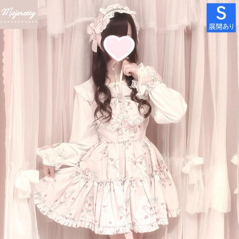 レディース【S～LL】　花柄バックリボンワンピース（天姫ここね×majoretty）