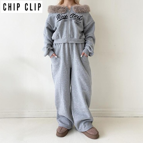レディース　ジップパーカ+パンツ（CHIP CLIP・TikTok）
