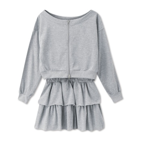 レディース　オフショルジッププルオーバー+スカートセット（CHIP CLIP）