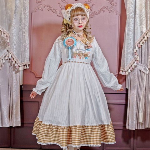 レディース【S～L】　長袖ワンピース（CHIP CLIP×五月アイ）