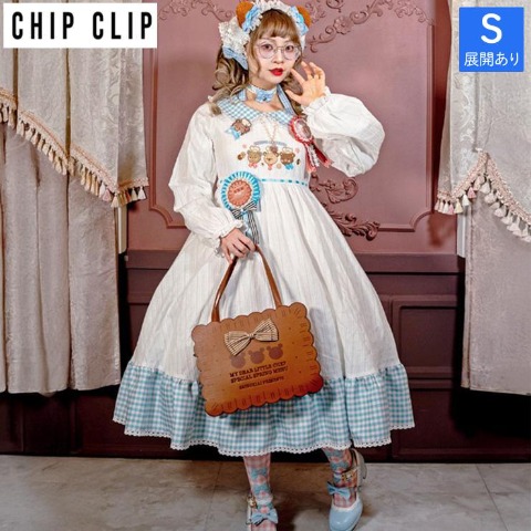 レディース【S～L】　長袖ワンピース（CHIP CLIP×五月アイ）