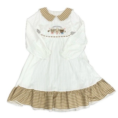 レディース【S～L】　長袖ワンピース（CHIP CLIP×五月アイ）