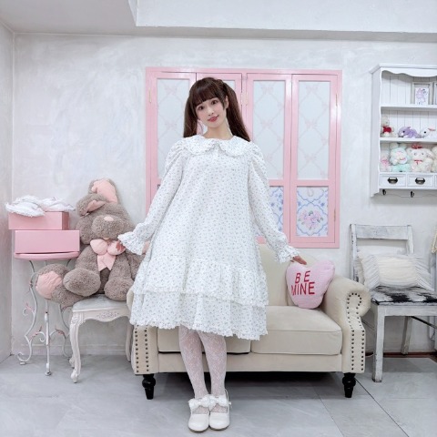 レディース【S～L】　長袖ワンピース（まゆろん×majoretty）