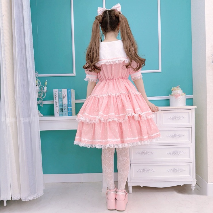 まゆろん　いちごリボンワンピース　ピンク　4L アベイル まゆろん いちごリボンワンピース ピンク 4L アベイル - メルカリ
