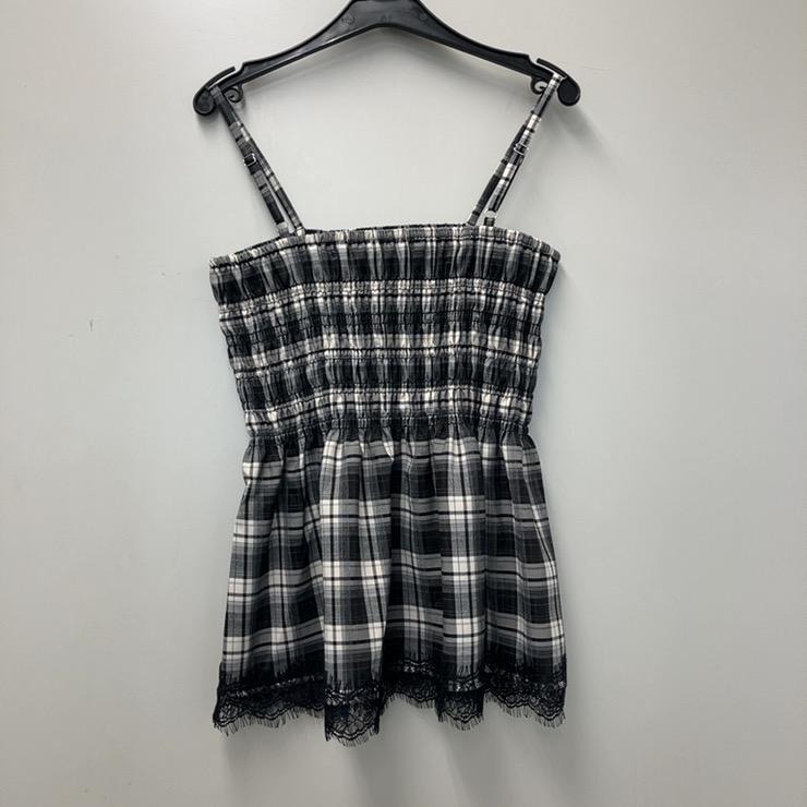 PRADA チェック柄 ビスチェ　ベスト　40 KOBE LETTUCE（神戸レタス） トップス ビスチェ レディース ペプラム