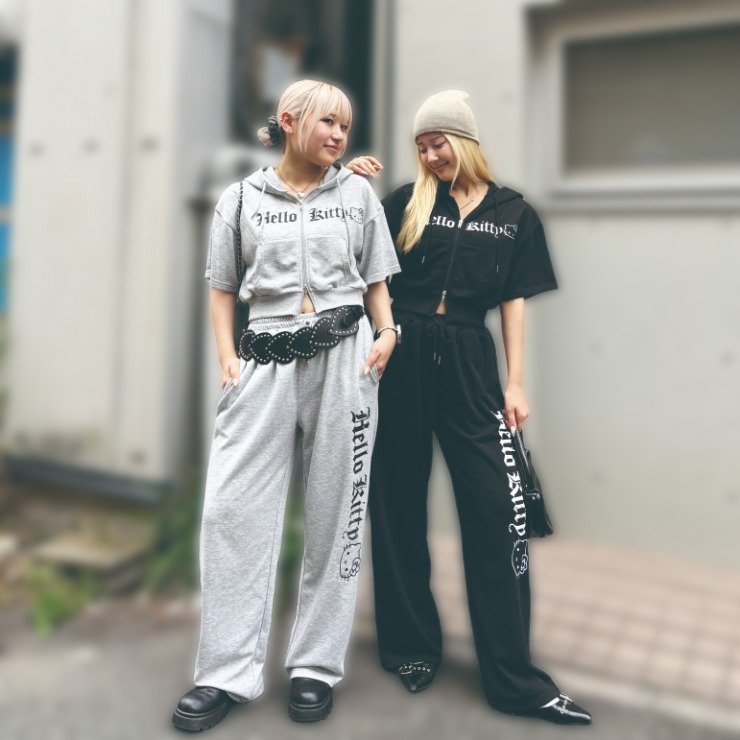 レディース 半袖ジップパーカ＋パンツ（ハローキティ） | アベイル 