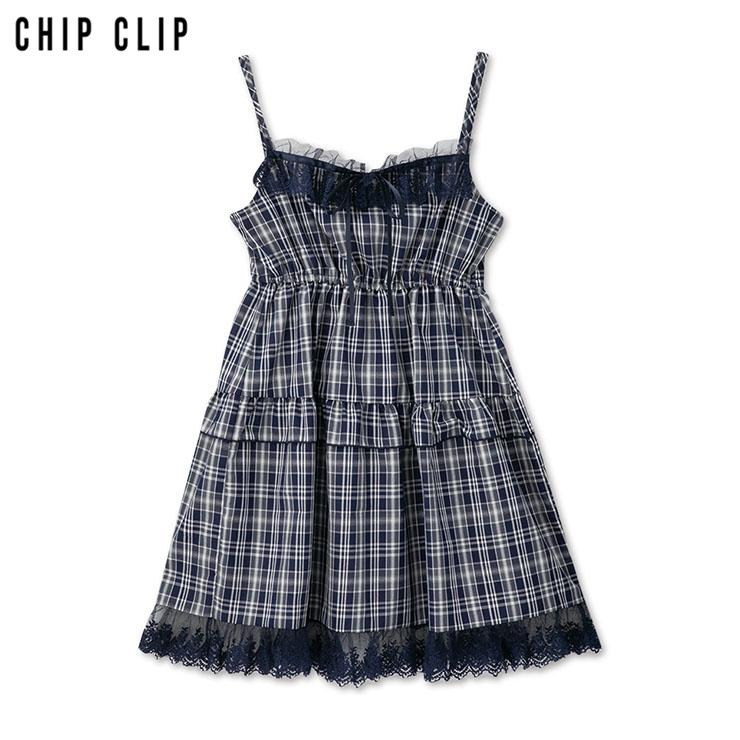 レディース チェックティアードキャミワンピース（CHIP CLIP