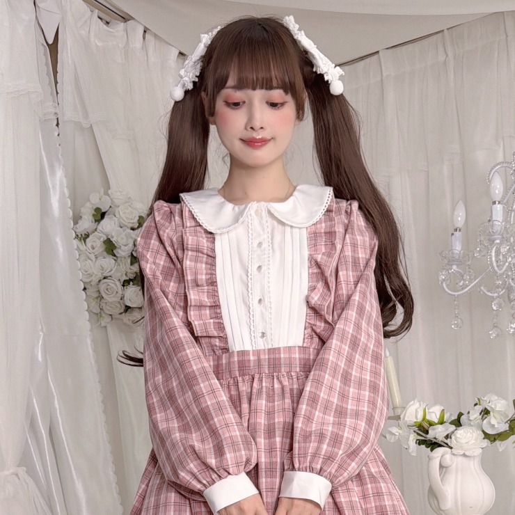 レディース【S～L】 チェックワンピース（majoretty×まゆろん