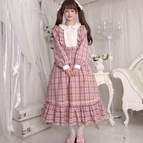 レディース【S～L】 チェックワンピース（majoretty×まゆろん