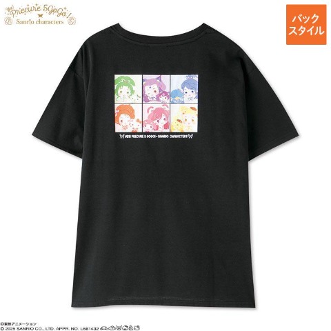 レディース　半袖Tシャツ（Yes!プリキュア5 GoGo!×Sanrio characters）