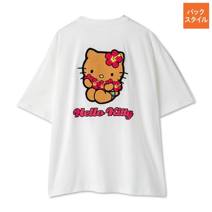 トクコプルミエヴォル×ハローキティAラインTシャツ レディース さがら刺しゅうTシャツ（ハローキティ） | アベイル