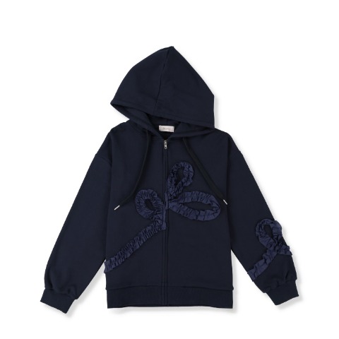 レディース　ボタニカル柄ジップパーカ（bleu et rose×remi）