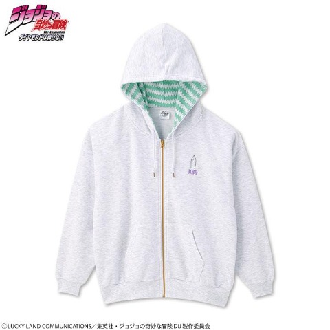 レディース　ジップパーカ（アニメ『ジョジョの奇妙な冒険 ダイヤモンドは砕けない』）