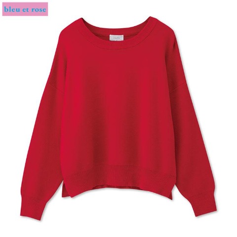 レディース　ルーズニットプルオーバー（bleu et rose）