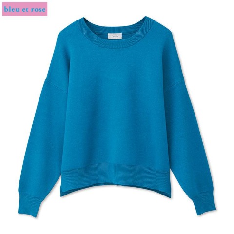 レディース　ルーズニットプルオーバー（bleu et rose）