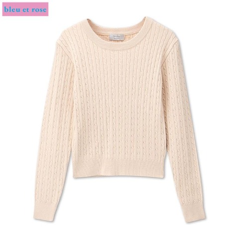 レディース ニットプルオーバー（bleu et rose） クリーム 111