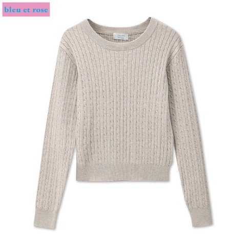 レディース ニットプルオーバー（bleu et rose） ダークベージュ 114