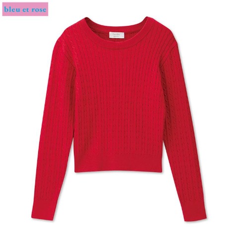 レディース ニットプルオーバー（bleu et rose） レッド 201