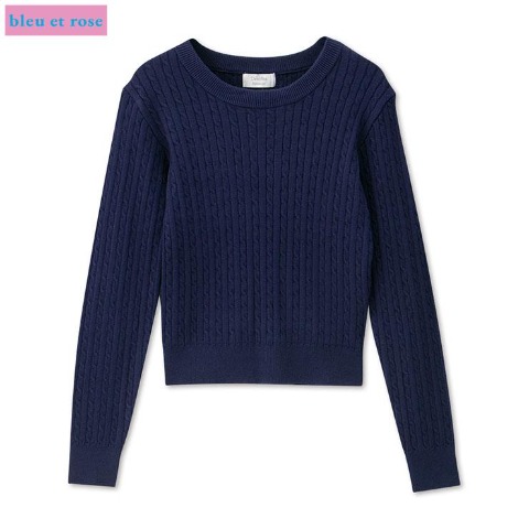 レディース ニットプルオーバー（bleu et rose） ネイビー 208