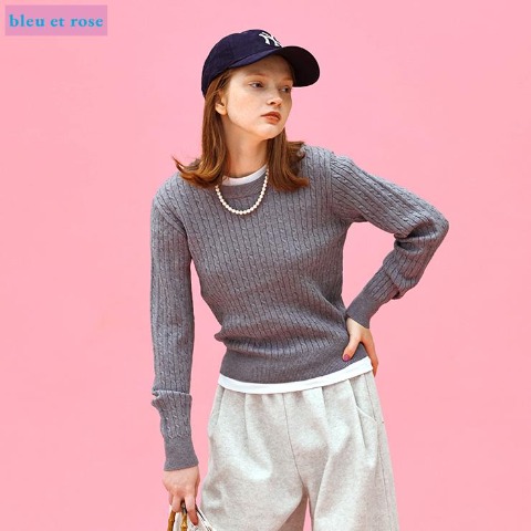 レディース ニットプルオーバー（bleu et rose）